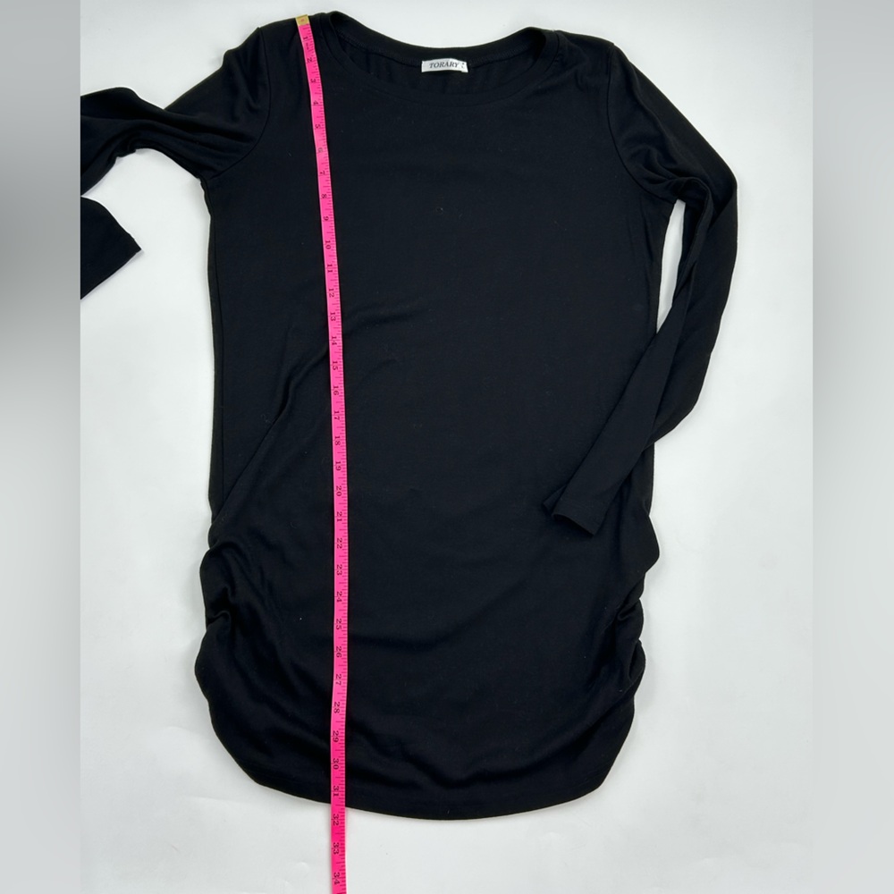 TORARY Extra Long Black Long Sleeve Top - Picture 6 of 6